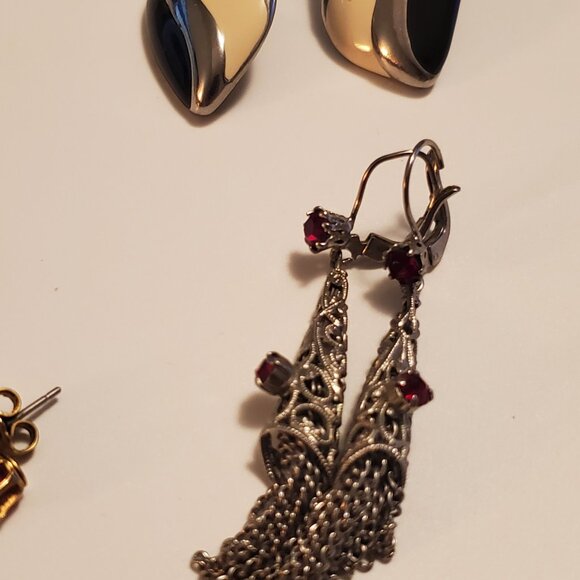 7 Pair of Earrings,  items # A- 1216- 1222, wt.55 grams. - Picture 2 of 16